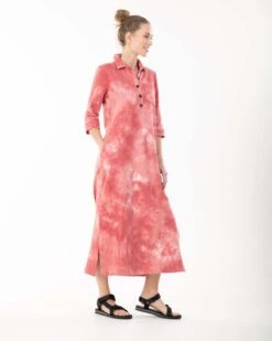 Sample Sale - Maxi Dress, Red Tie Dye -DORIA Clothing Shop DSC 5306
