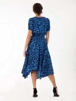 Nana Hanky Hem Dress, Blue Animal -DORIA Clothing Shop DSC 6222JolieMoiNanaHankyHemDress