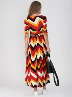 Geometric Print Ruched Sleeve Maxi Dress, Red Multi 10 Geometric Print Ruched Sleeve Maxi Dress, Red Multi -DORIA Clothing Shop DSC 8828 d7dbb113 b4c9 40f6 a788 afbacd08ecfa