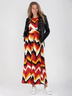 Geometric Print Ruched Sleeve Maxi Dress, Red Multi 9 Geometric Print Ruched Sleeve Maxi Dress, Red Multi -DORIA Clothing Shop DSC 8832 3f9cd8a8 33bc 4a5d a40e dcf8d79a3647