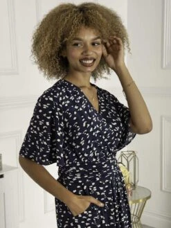 Jolie Moi Elesia Flare Sleeve Shift Dress, Dark Teal -DORIA Clothing Shop E236 126 DarkTeal 5