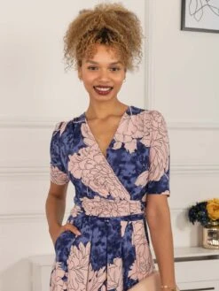 Evita Floral Print Maxi Jersey Dress, Floral Abstract -DORIA Clothing Shop F621 137 FloralAbstract 6