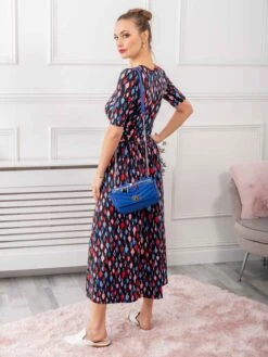 Coleen Jersey Maxi Dress, Navy Multi -DORIA Clothing Shop FD621133NavyMulti 6