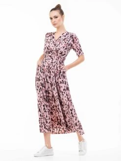 Coleen Jersey Maxi Dress, Pink Abstract 16 Coleen Jersey Maxi Dress, Pink Abstract -DORIA Clothing Shop FD621133PinkAbstract 1