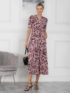 Coleen Jersey Maxi Dress, Pink Abstract 14 Coleen Jersey Maxi Dress, Pink Abstract -DORIA Clothing Shop FD621133 PinkAbstract 2