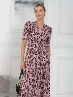 Coleen Jersey Maxi Dress, Pink Abstract 11 Coleen Jersey Maxi Dress, Pink Abstract -DORIA Clothing Shop FD621133 PinkAbstract 6