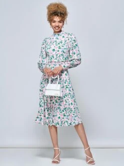 Jolie Moi Vesper Long Sleeve Midi Dress, Pink Floral -DORIA Clothing Shop FL 2312 PinkFloral 5 be7239a2 68f5 4763 b2ab 12462218153c