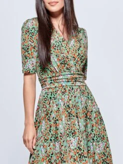 Saniya Print Jersey Maxi Dress, Green Animal 8 Saniya Print Jersey Maxi Dress, Green Animal -DORIA Clothing Shop G621 137 GreenAnimal 3 483985db 1c7f 4c18 90b7 658f977d68b3