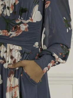 Gianna Long Sleeve Mesh Dress, Teal -DORIA Clothing Shop GH 2378 Teal 4