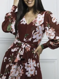 Gabriel Twist Waist Swing Dress, Floral Multi 8 Gabriel Twist Waist Swing Dress, Floral Multi -DORIA Clothing Shop GH 321 FloralMulti 3