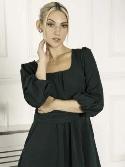 Jolie Moi Bell Sleeve Midi Dress, Dark Green -DORIA Clothing Shop H 275 DarkGreen 5 9fbd5cff 9511 4ba3 bf9a 6d86ad681cc9
