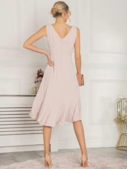 Jolie Moi Palmer Dip Hem Shift Dress, Pink -DORIA Clothing Shop HQ 172 Pink 4