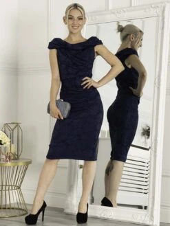 Bardot Neck Lace Bodycon Dress, Navy -DORIA Clothing Shop I AU6386 Navy 1 63b0eb38 413a 4962 9638 ed65d35338e9