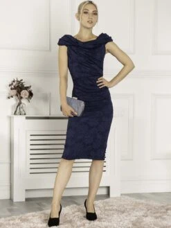Bardot Neck Lace Bodycon Dress, Navy -DORIA Clothing Shop I AU6386 Navy 2 ab19149f 316e 43a5 96d1 7e71da6d00b2
