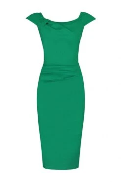 Ruched 40s Wiggle Dress, Green -DORIA Clothing Shop I 5053319208310 00 20170322 15946 f1d705ba 2377 4a0a acd6 c569c187809b