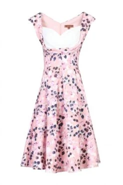 Retro Crossover Bust Swing Dress, Pink Floral 11 Retro Crossover Bust Swing Dress, Pink Floral -DORIA Clothing Shop I 5053319223290 00 20170620 82359 53119bd2 0d22 4078 983c f5f388001425