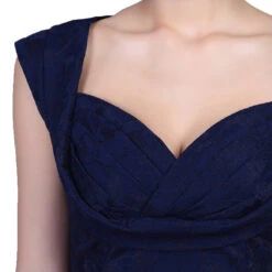 Jolie Moi Crossover Bust Ruched Shift Bridesmaid Dress, Navy -DORIA Clothing Shop JE 120 1 navy 6 47392