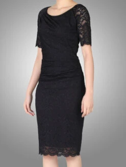 Lace Ruched Shift Dress, Black 12 Lace Ruched Shift Dress, Black -DORIA Clothing Shop JN 86387black 2 98052 a5ca01a9 f64d 4102 b8bb d18a586dc732