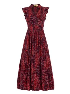 Jolie Moi Frill Detail Maxi Dress, Red/Animal -DORIA Clothing Shop JolieMoiFrillAnimalPrintMaxiDress