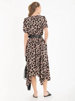 Nana Hanky Hem Dress, Pink Animal -DORIA Clothing Shop JolieMoiNanaHankyHemDress PinkAnimal 683