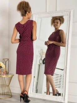 Jolie Moi Roll Collar Sleeveless Shift Dress, Pink Geo 9 Jolie Moi Roll Collar Sleeveless Shift Dress, Pink Geo -DORIA Clothing Shop K 185 PinkGeo 2 68749bfd e1be 41d7 a8a6 52cc3fcc998b