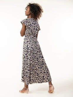 Lola Wrap Dip Hem Maxi Dress, Pink Animal -DORIA Clothing Shop L 670 12PinkAnimal 4