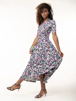 Jolie Moi Molly Jersey Maxi Dress, Purple Floral -DORIA Clothing Shop LQ621133PurpleFloral 3