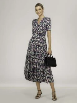 Jolie Moi Molly Jersey Maxi Dress, Purple Floral -DORIA Clothing Shop LQ621133 PurpleFloral 6