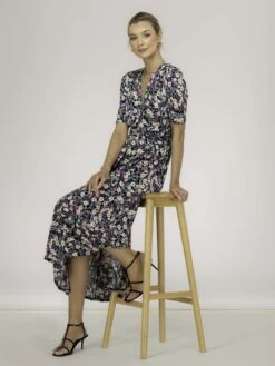 Jolie Moi Molly Jersey Maxi Dress, Purple Floral -DORIA Clothing Shop LQ621133 PurpleFloral 8