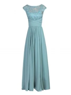 Lace Bodice Chiffon Maxi Bridesmaid Dress, Duck Egg Blue -DORIA Clothing Shop Lace Bodice Wrap Belt Maxi Dress H 809 3A Duck Egg Blue 04 97839 27592f45 adf5 4bc2 95e5 85c9d9009702