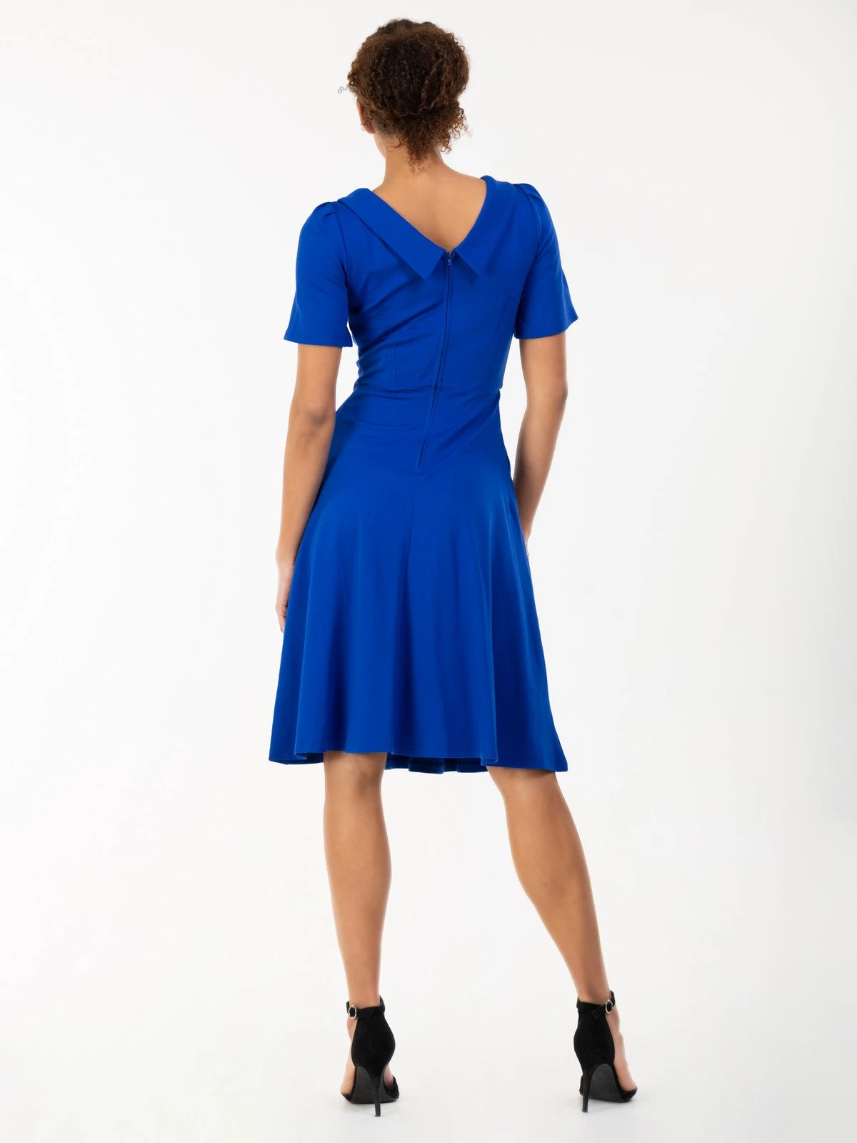 Jolie Moi Bay Peter Tea Dress, Royal Blue 4 Jolie Moi Bay Peter Tea Dress, Royal Blue - Image 4