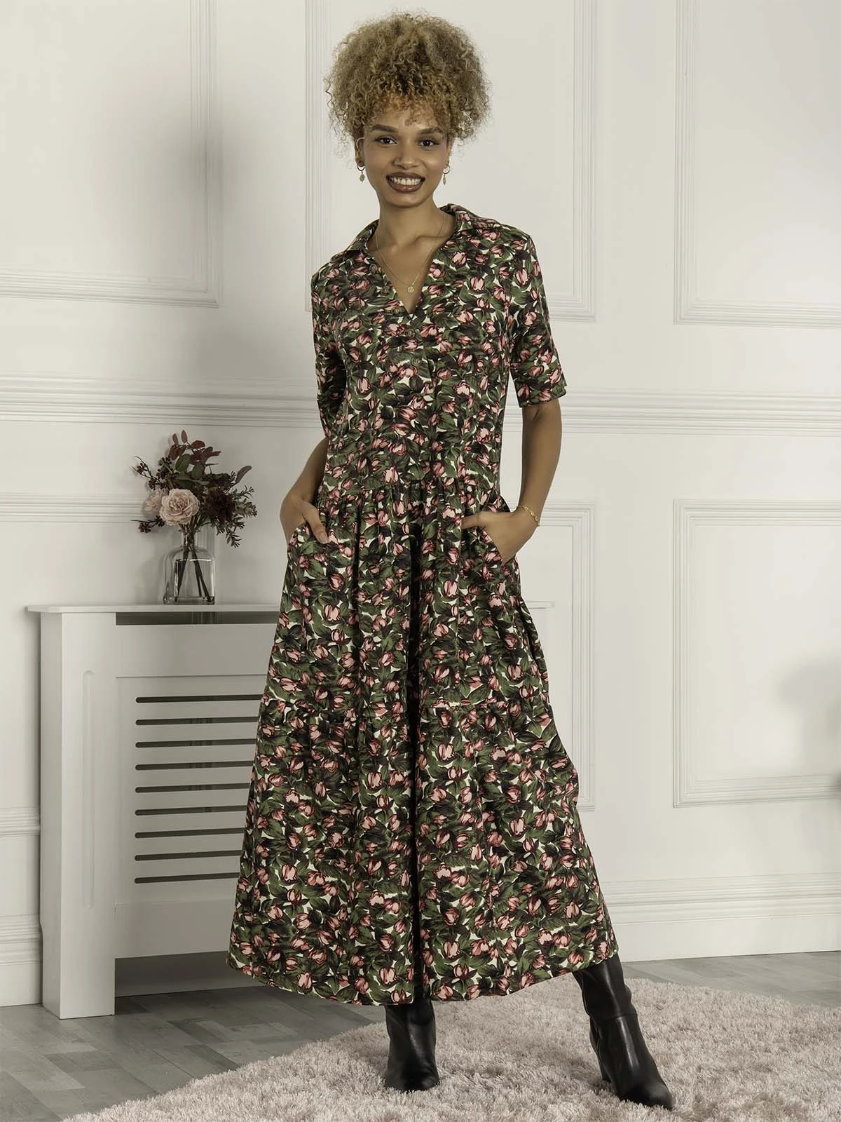 Andora Printed Maxi Dress, Floral Multi 1 Andora Printed Maxi Dress, Floral Multi