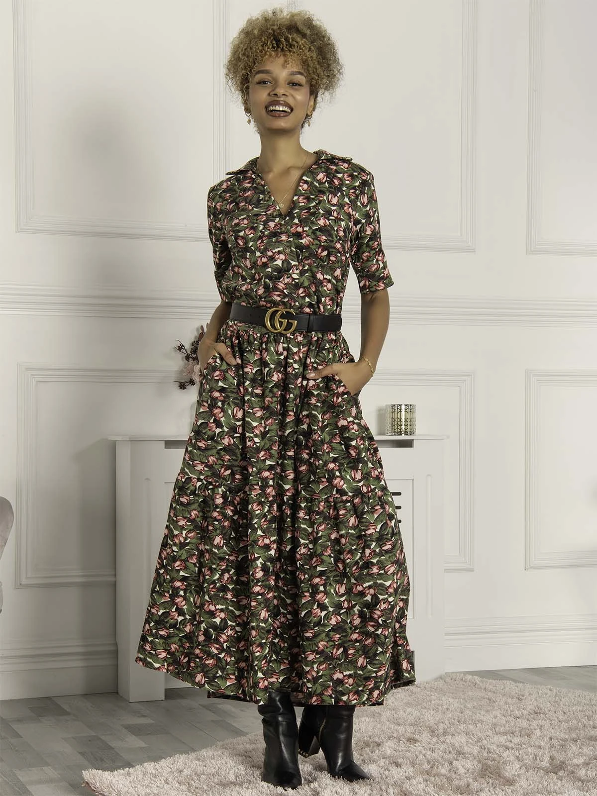 Andora Printed Maxi Dress, Floral Multi 4 Andora Printed Maxi Dress, Floral Multi - Image 4