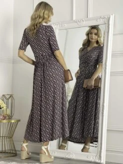 Jolie Moi Beatrice Jersey Maxi Dress, Green Floral 8 Jolie Moi Beatrice Jersey Maxi Dress, Green Floral -DORIA Clothing Shop M621 137 GreenFloral 2