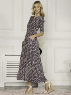 Jolie Moi Beatrice Jersey Maxi Dress, Green Floral 9 Jolie Moi Beatrice Jersey Maxi Dress, Green Floral -DORIA Clothing Shop M621 137 GreenFloral 3