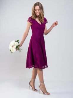 Scalloped V Neck Cap Sleeve Lace Dress, Dark Purple 12 Scalloped V Neck Cap Sleeve Lace Dress, Dark Purple -DORIA Clothing Shop MarchShoot 1933 2250X3000 1409d04a 1ffb 4118 b1d2 c50b51f8c2fa