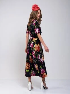 Printed Mesh Long Midi Dress, Navy Floral -DORIA Clothing Shop MarchShoot 2324 2250X3000 32aa4291 cf92 4679 8aa1 8c7dfb4453b4