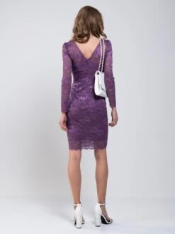 Dark Mauve 3/4 Sleeve Lace Bodycon Dress -DORIA Clothing Shop MarchShoot 2525 2250X3000 90c654c7 ca56 4ca1 b495 1c152113604f