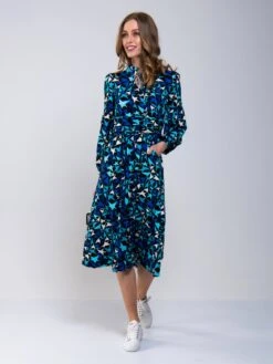 Print Long Sleeve Midi Dress, Navy Star 7 Print Long Sleeve Midi Dress, Navy Star -DORIA Clothing Shop MarchShoot 3427 2250X3000 7c07dfcb 5ea9 4eb8 8b32 58e021e55295
