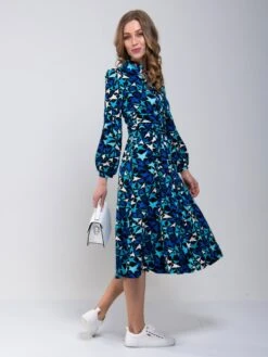 Print Long Sleeve Midi Dress, Navy Star 9 Print Long Sleeve Midi Dress, Navy Star -DORIA Clothing Shop MarchShoot 3440 2250X3000 c6512a89 58ea 4ff1 9bb2 137b847739cf
