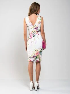 Floral Print Ruched Shift Dress, White Floral 7 Floral Print Ruched Shift Dress, White Floral -DORIA Clothing Shop MarchShoot 3833 2250X3000 3c4538a9 0fcb 497f 9713 01f75996736b