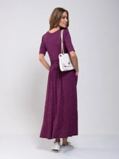 Printed Viscose Crossover Maxi Dress, Pink Geo -DORIA Clothing Shop MarchShoot 4161 2250X3000 298f5a31 a3f7 434a 8df6 021ff71f83da