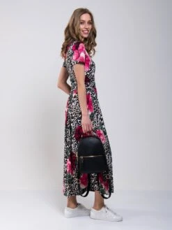 Stand Collar V Neck Print Maxi Dress, Leo Floral 7 Stand Collar V Neck Print Maxi Dress, Leo Floral -DORIA Clothing Shop MarchShoot 4443 2250X3000 46fd86bd fa96 496d 8057 2cb70b7876b9