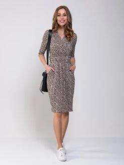 Jolie Moi Wrap Front Bodycon Dress, Beige Leopard -DORIA Clothing Shop MarchShoot 4630 2250X3000 200783ca b257 4379 b9a1 67fbe630a6bb