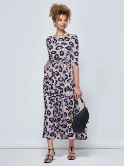 Ozella Jersey Floral Print Maxi Dress, Pink Floral -DORIA Clothing Shop OP 162 7 PINKFLORAL 1
