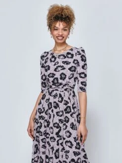 Ozella Jersey Floral Print Maxi Dress, Pink Floral -DORIA Clothing Shop OP 162 7 PINKFLORAL 3