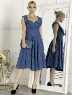 Ruched Crossover Bust Prom Dress, Dark Teal