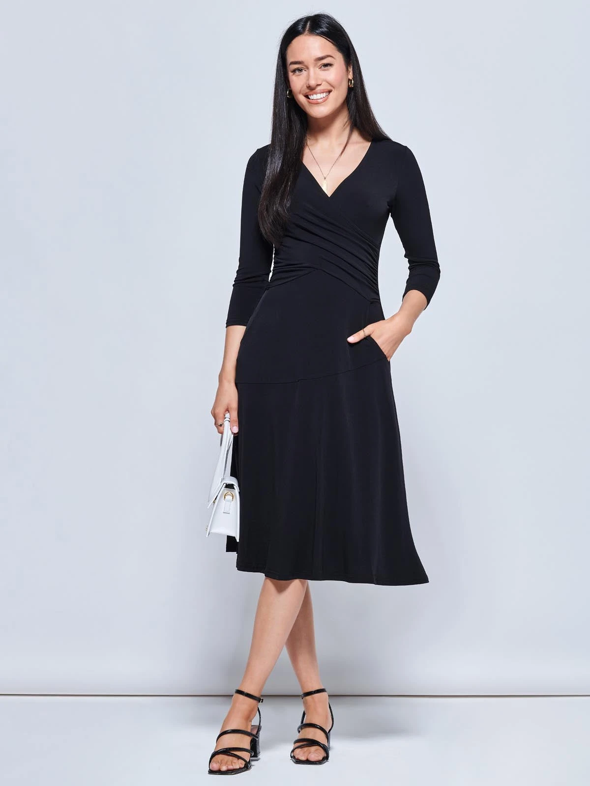Quane Jersey Fit & Flare Dress, Black 1 Quane Jersey Fit & Flare Dress, Black