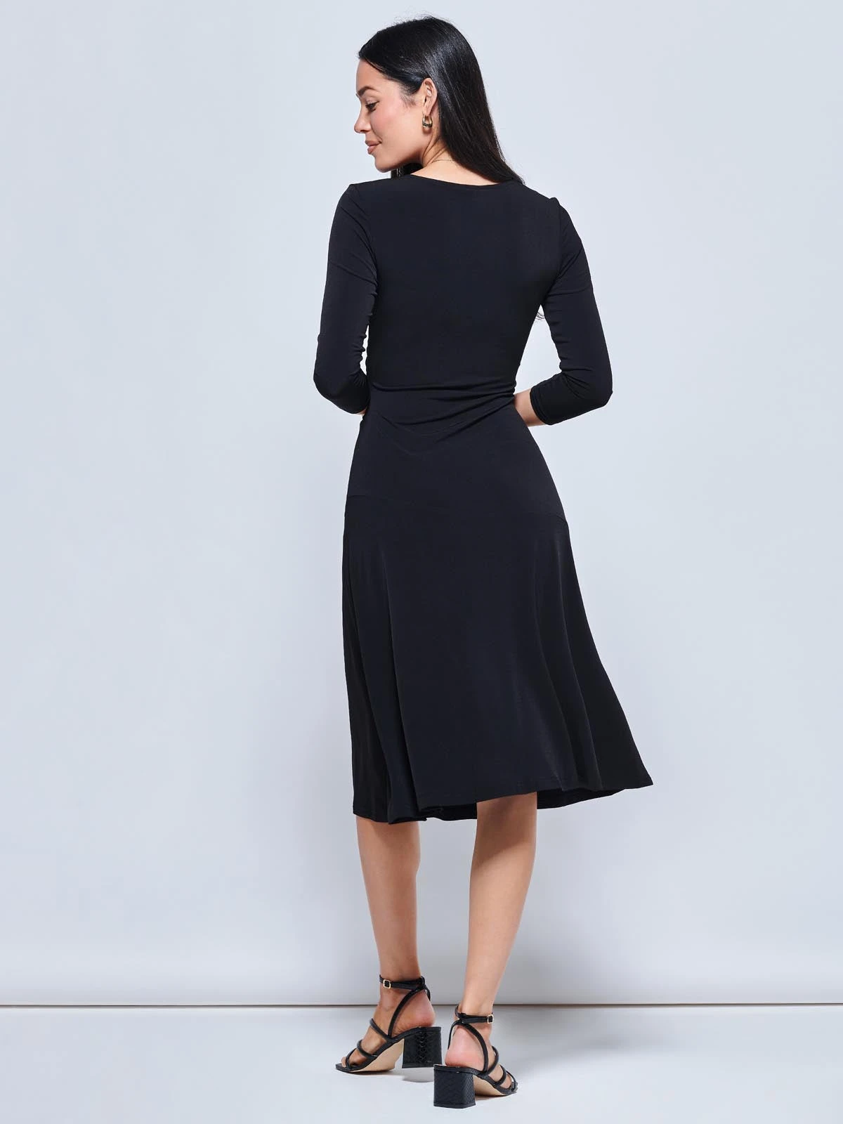 Quane Jersey Fit & Flare Dress, Black 2 Quane Jersey Fit & Flare Dress, Black - Image 2