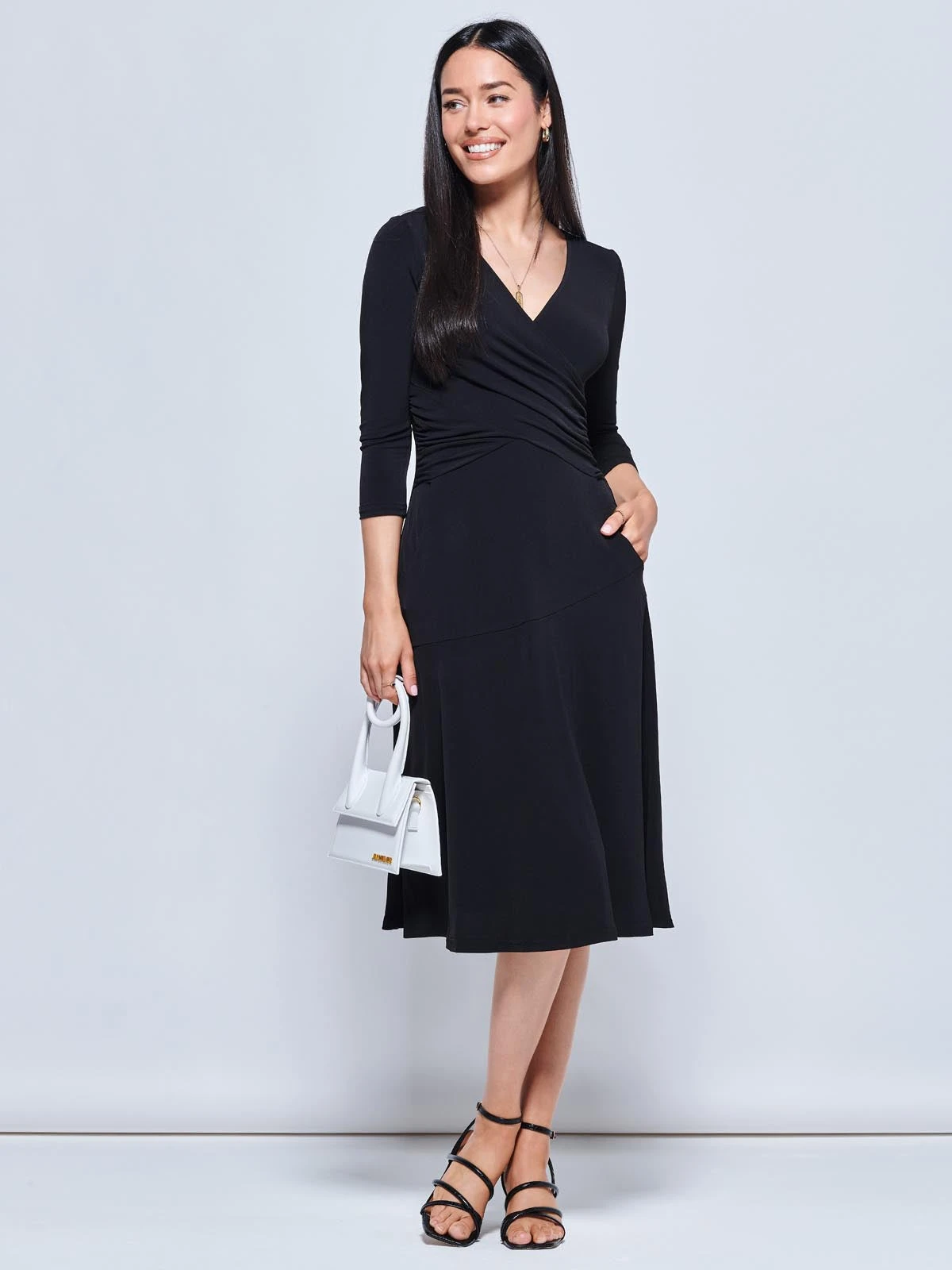 Quane Jersey Fit & Flare Dress, Black 4 Quane Jersey Fit & Flare Dress, Black - Image 4